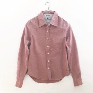 TOMMY HILFIGER Long Sleeve Oxford Shirt, Rose, S/P